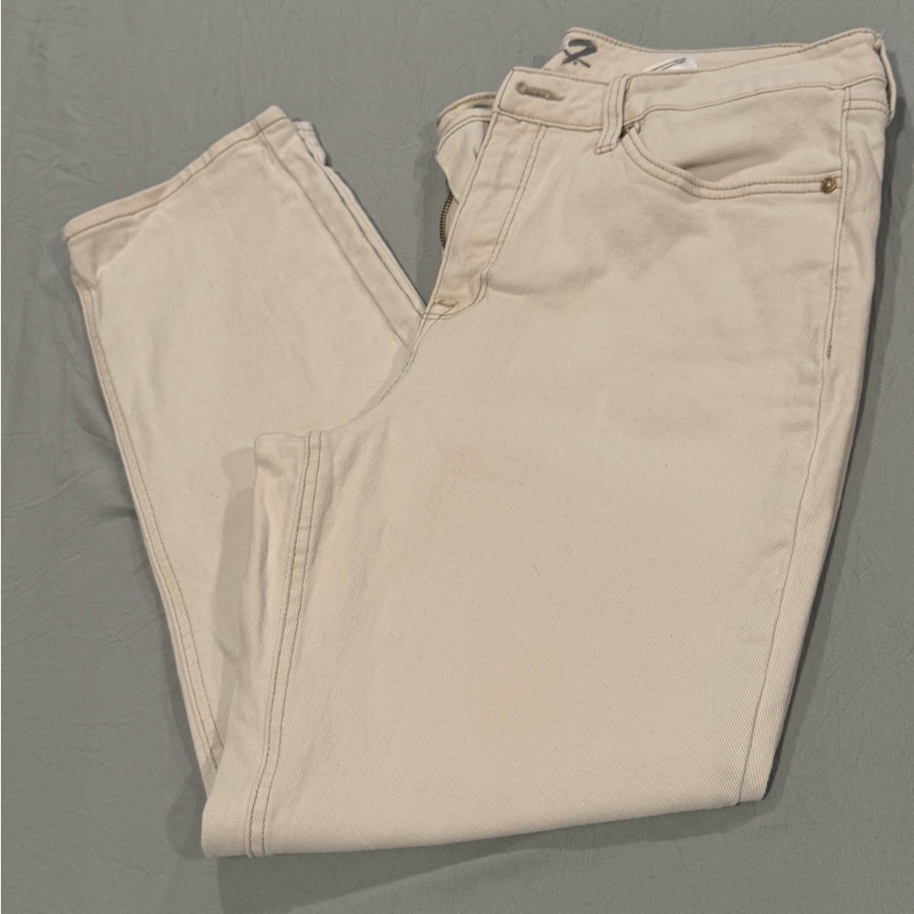 Seven7 Women's Straight Leg Jeans - Cream